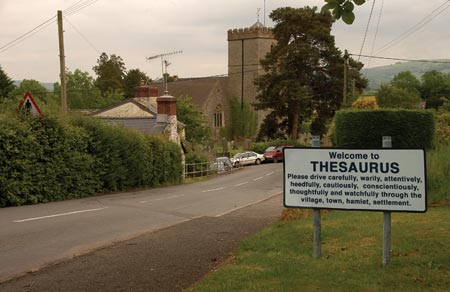 The little, small, not large Village of Thesaurus (postcard)