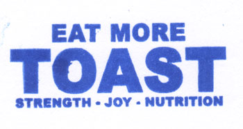 Bookstamp: 'Eat More Toast' 