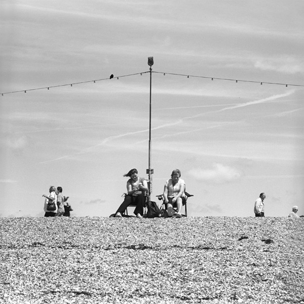 Beach revellers, Portsmouth, UK