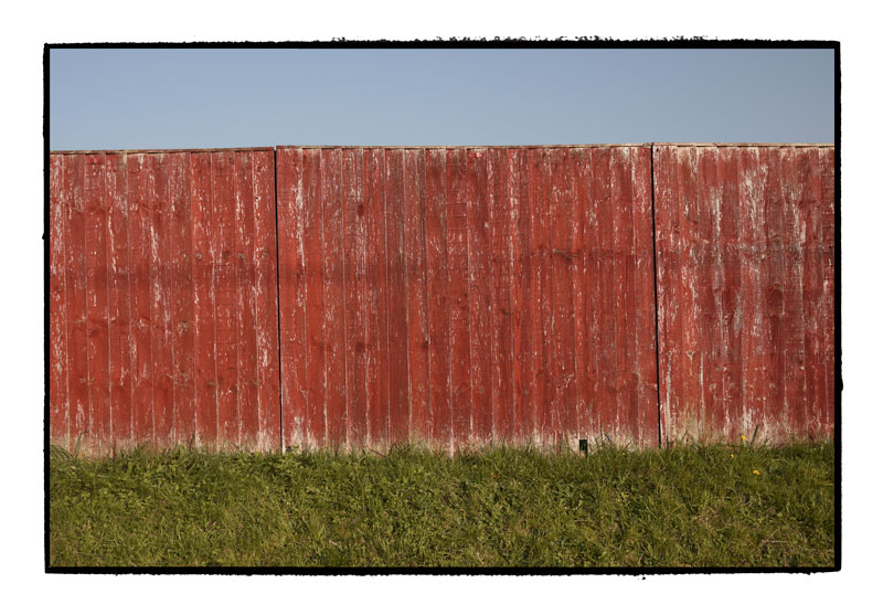 Painted fence, Painscastle, Wales, October 2010.