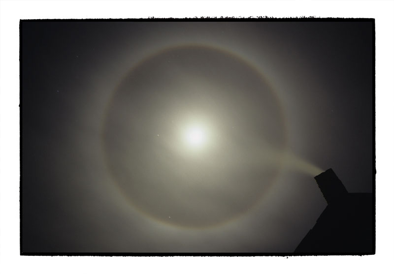 Halo around the moon