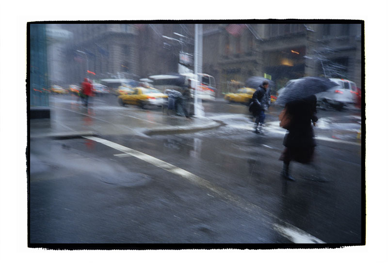 Wet and cold in New York, March 2003