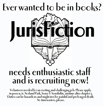 Jurisfiction recruitmant poster