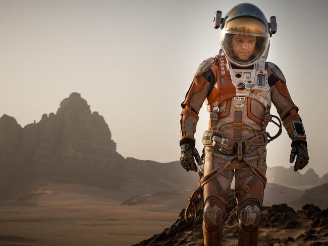 Matt Damon in his martian space suit